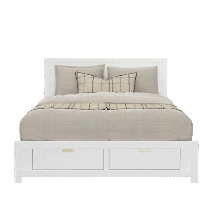 Carmel Collection Storage Bed - White