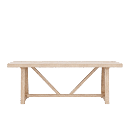 Raquel Farmhouse 84" Rectangular Dining Table - Natural