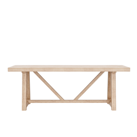 Raquel Farmhouse 84" Rectangular Dining Table - Natural