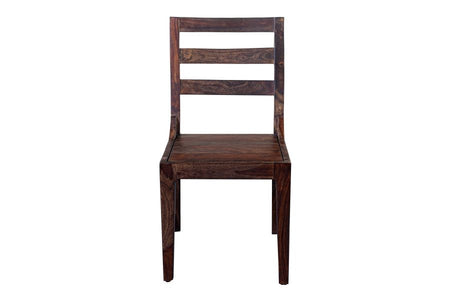 Fall River Collection Solid Sheesham Wood Dining Chair - Dark Walnut Finish