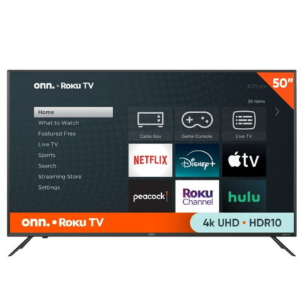 onn 50 Class 4K UHD (2160P) LED Roku Smart Television HDR (100012585)