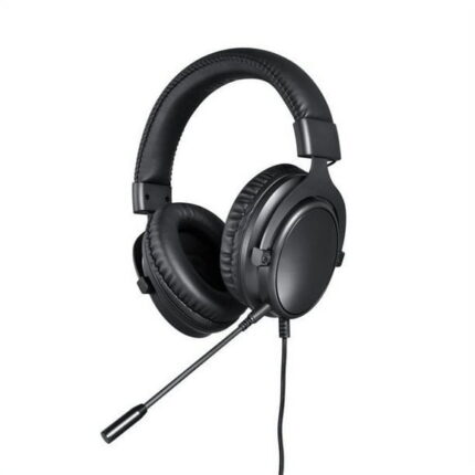 onn. Over-Ear Gaming Headset, Built-in Mic for PC, 6 ft Cable, Black